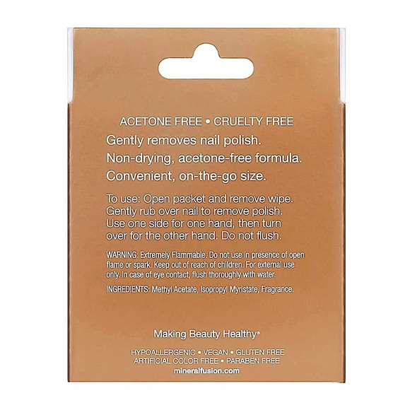 3/$10 Mineral Fusion Acetone Free Nail Polish Remover Wipes - Picture 2 of 5